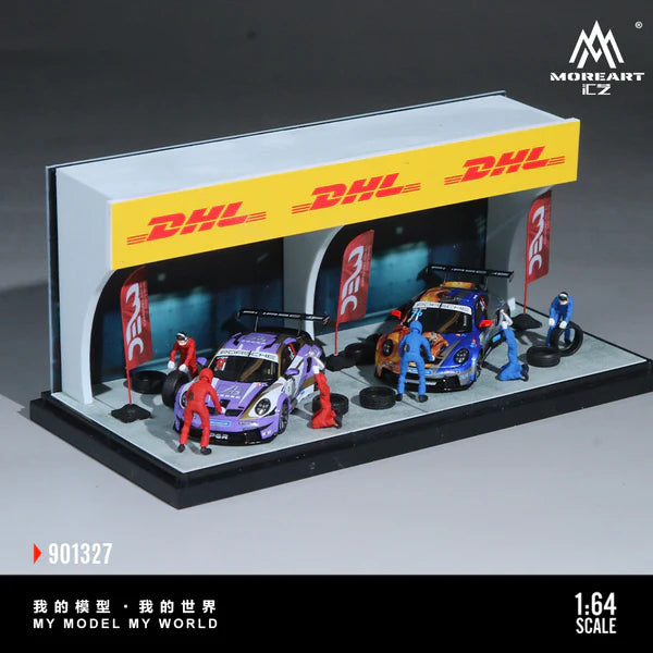 MoreArt DHL Pit Stop Scene 1:64 MO901327