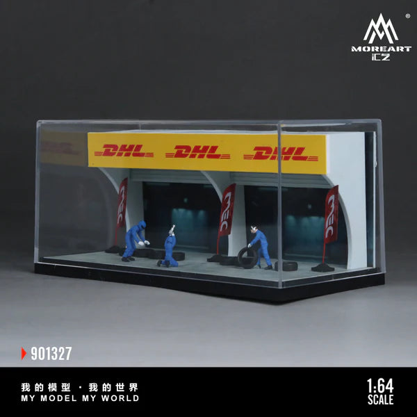 MoreArt DHL Pit Stop Scene 1:64 MO901327