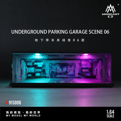 Lighted Underground Parking Garage Scene Model 06 1:64 – MoreArt MO915006