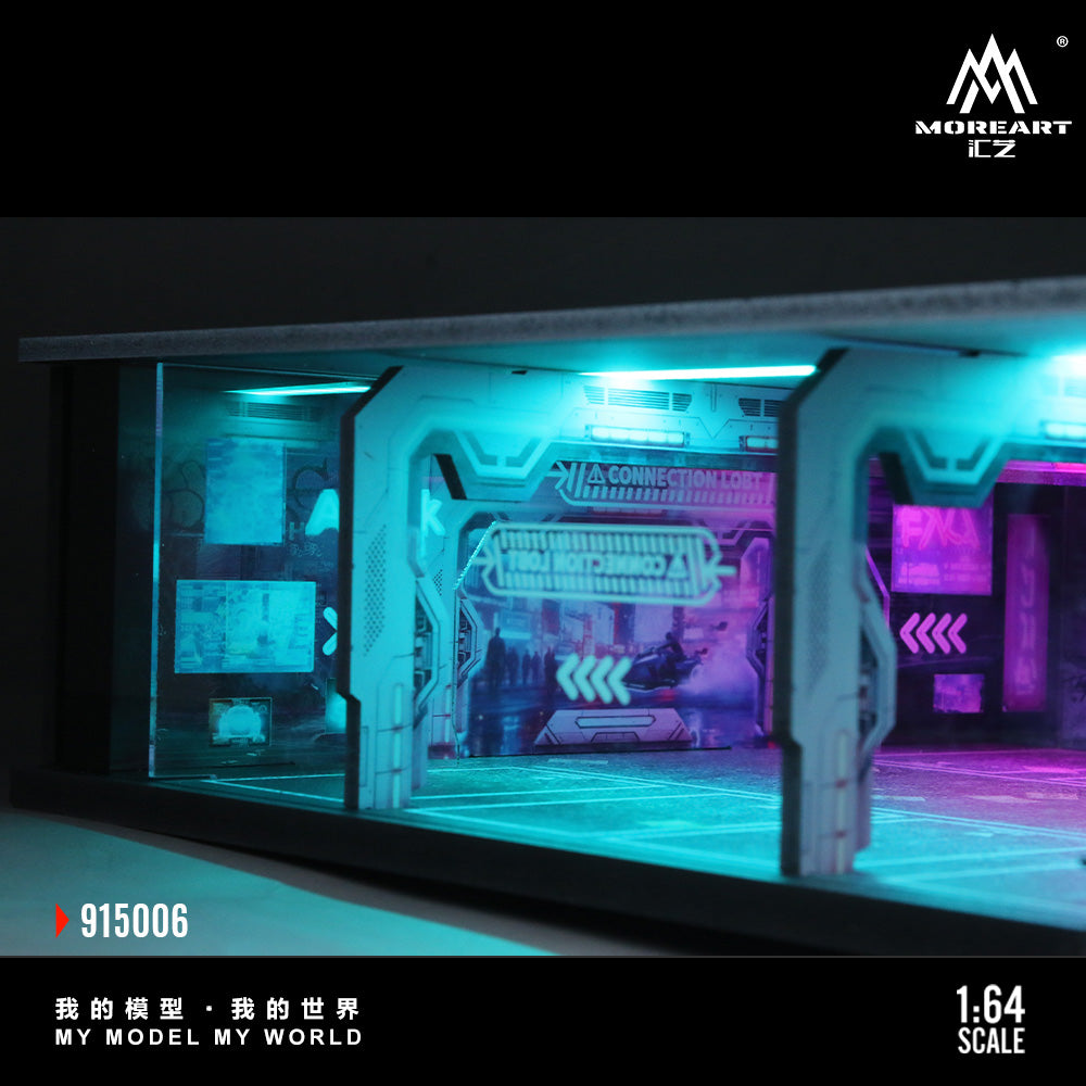 Lighted Underground Parking Garage Scene Model 06 1:64 – MoreArt MO915006