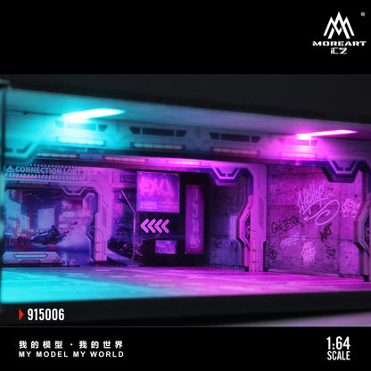 Lighted Underground Parking Garage Scene Model 06 1:64 – MoreArt MO915006