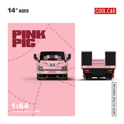 Remorque de transport à plateau H300 rose 1:64 – Cool Car CC647223