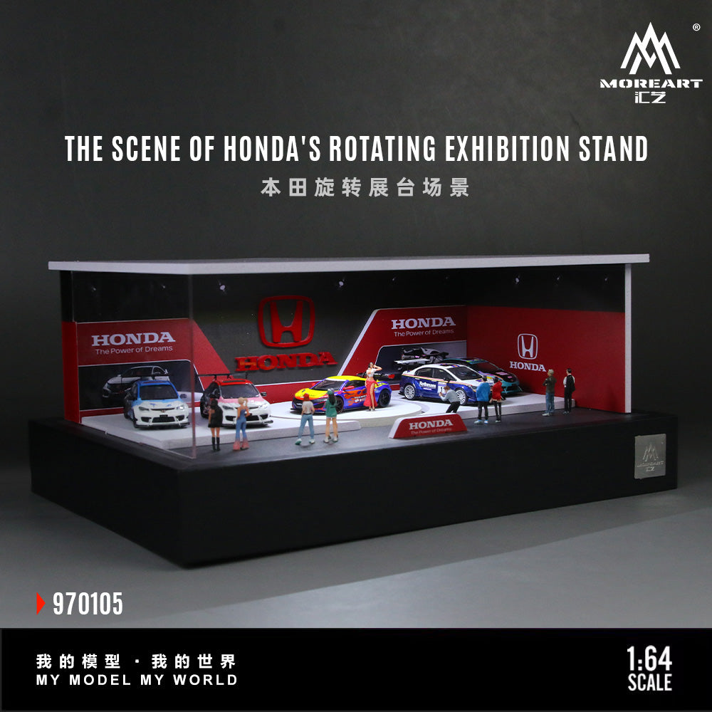 MoreArt Kiosque d’Exposition Rotatif Honda 1:64 MO970105