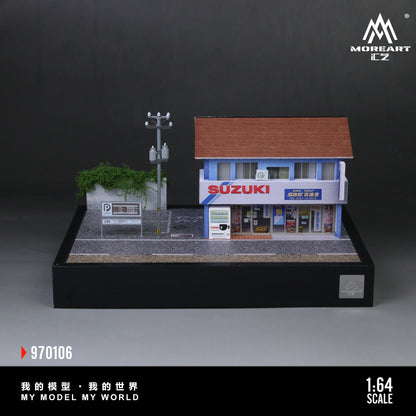 Nishi-Kamakura Suzuki Motorcycle Specialty Store Upgraded Scene Huiyi MoreArt 1:64 MO970106
