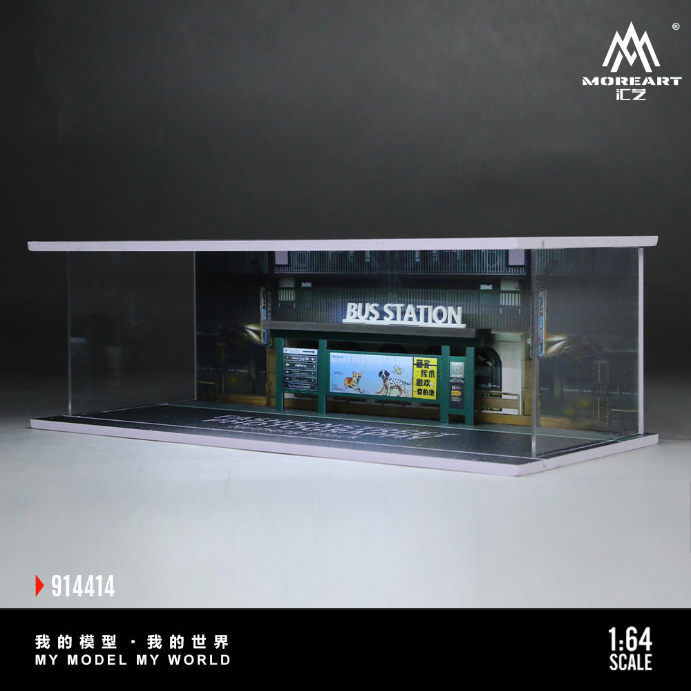 Bus Stop Lighted Scene 1:64 – MoreArt MO914414