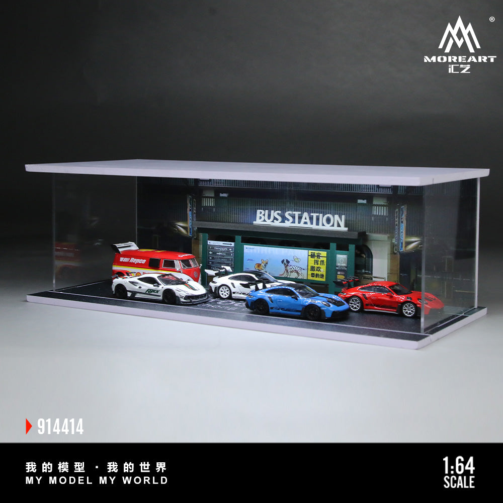 Bus Stop Lighted Scene 1:64 – MoreArt MO914414