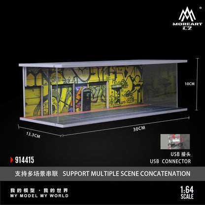 Graffiti de Rue avec Éclairage 1:64 – MoreArt MO914415