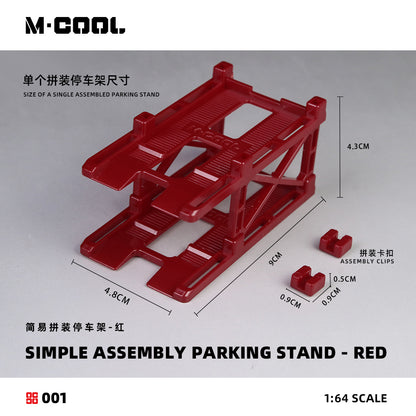 Simple Assembled Parking Rack Red 1:64 – M-COOL MC642001