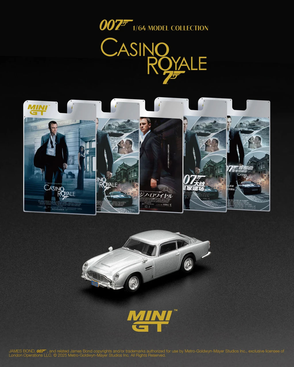 Mini GT 1:64 Aston Martin DB5 – James Bond Casino Royale – Emballage espagnol – MGT00909-007S