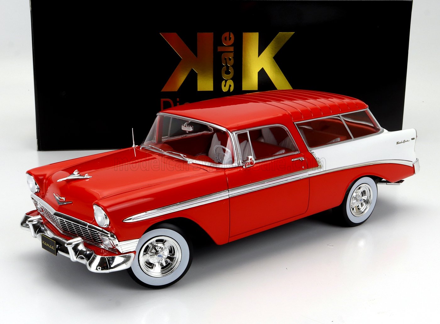 CHEVROLET -1956 BEL AIR NOMAD SW STATION WAGON CUSTOM (RED- WHITE)