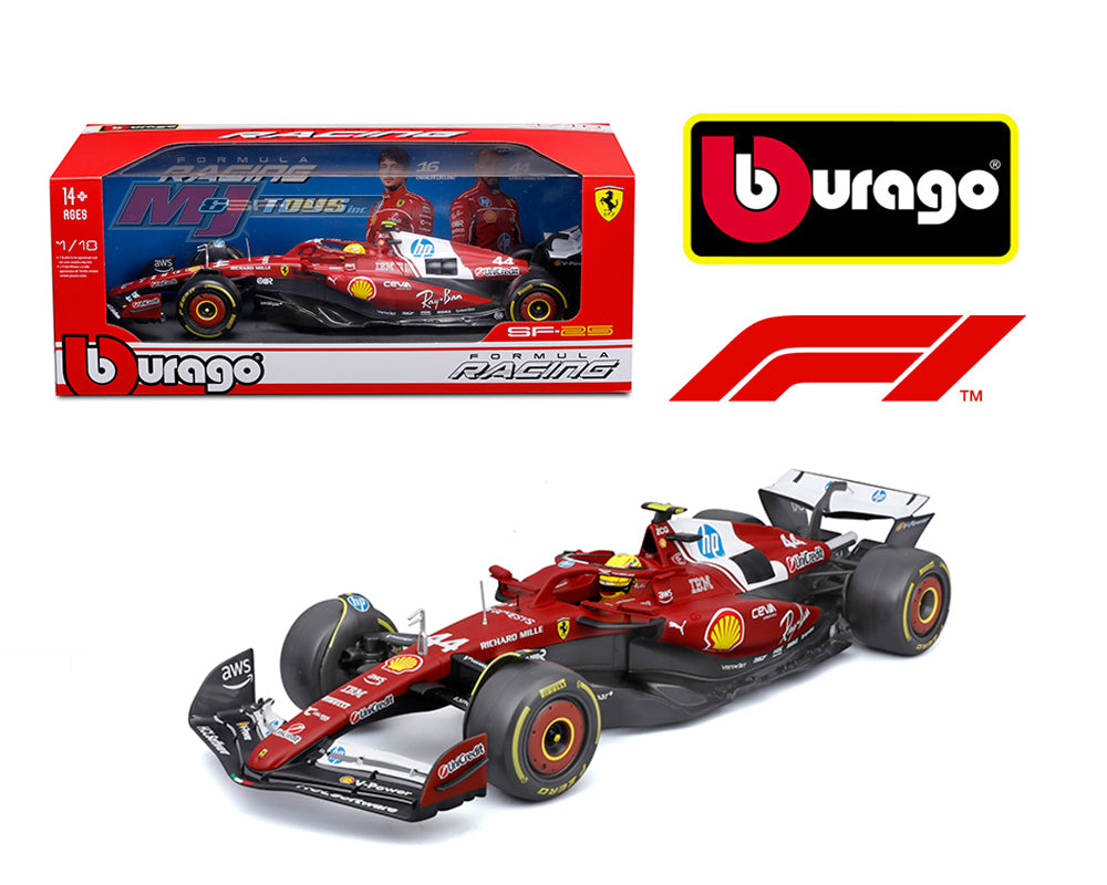 Bburago 1:18 Ferrari Racing F1 2025 SF-25 #44 Lewis Hamilton 18