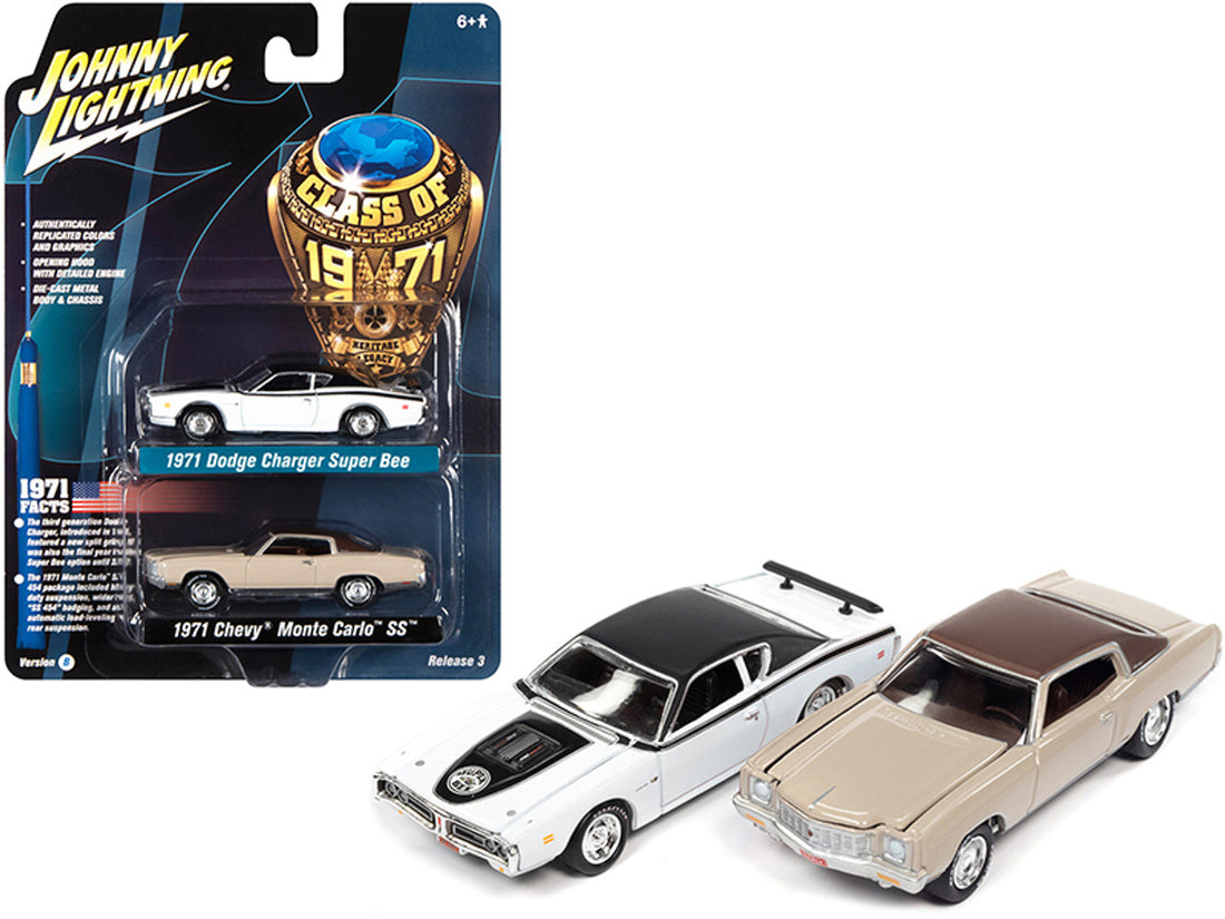 Johnny Lightning Class of 1971 Twin Pack Dodge Charger &amp; Chevrolet Monte Carlo