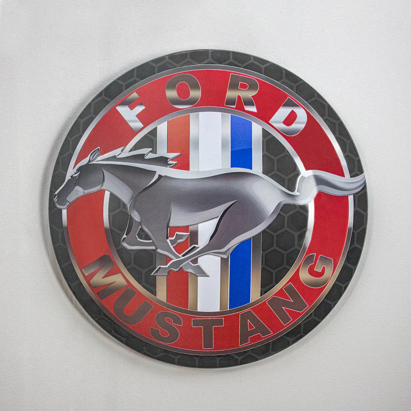 Enseigne "bouton" Ford Mustang 15"