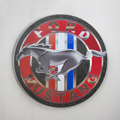 Enseigne "bouton" Ford Mustang 15"