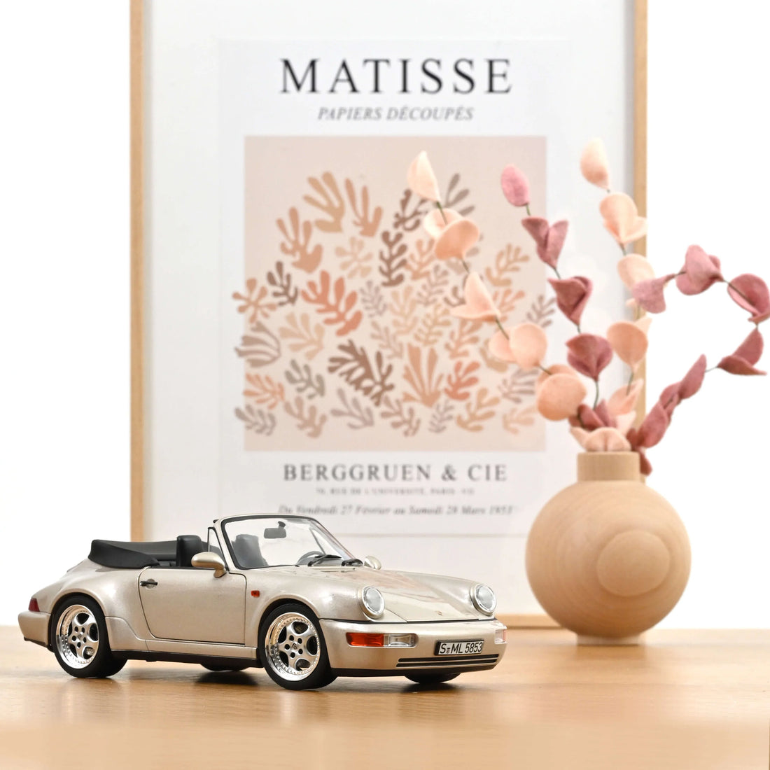 Porsche 911 Turbo Look Cabriolet 1992 Zermatt Silver métallisé 1:18 – Norev 187140