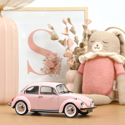 Norev 1:18 Volkswagen Beetle 1303 1973 Pastel Pink New Baby Gift 188677