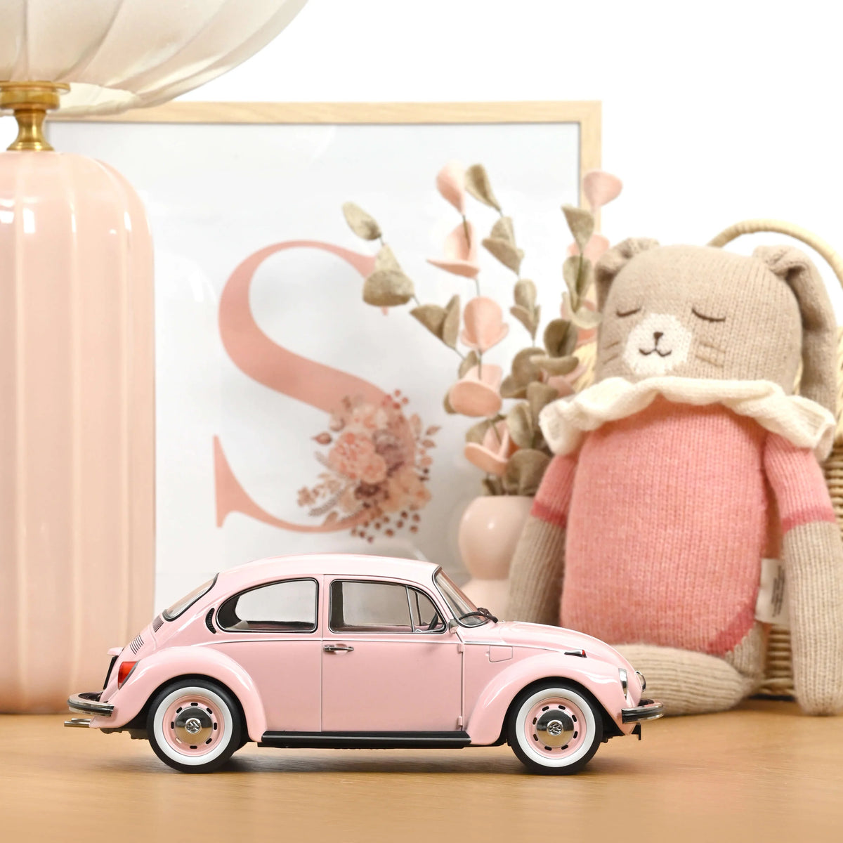 Norev 1:18 Volkswagen Beetle 1303 1973 Pastel Pink New Baby Gift 188677