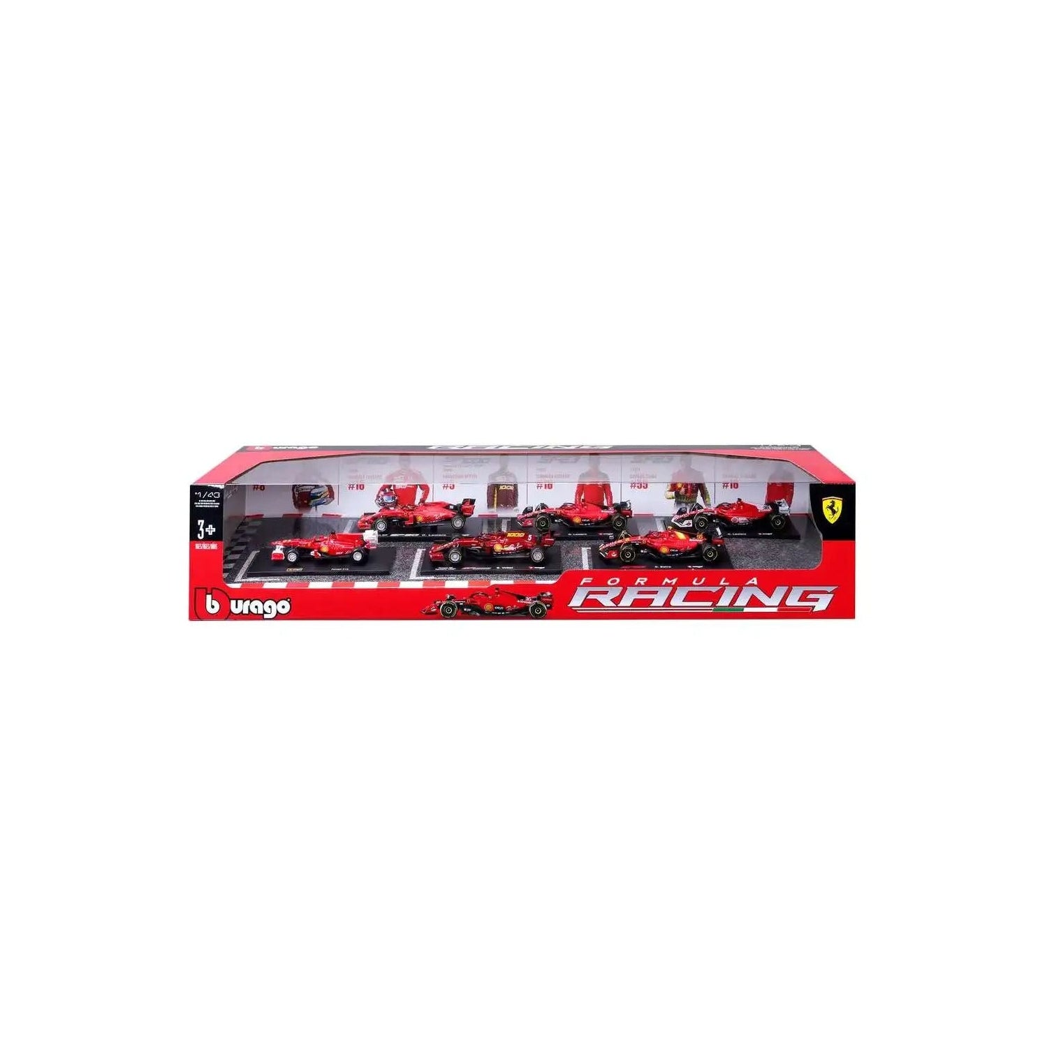 Bburago Ferrari Racing Formula 1 - 6 Cars Exclusive Set - 2023