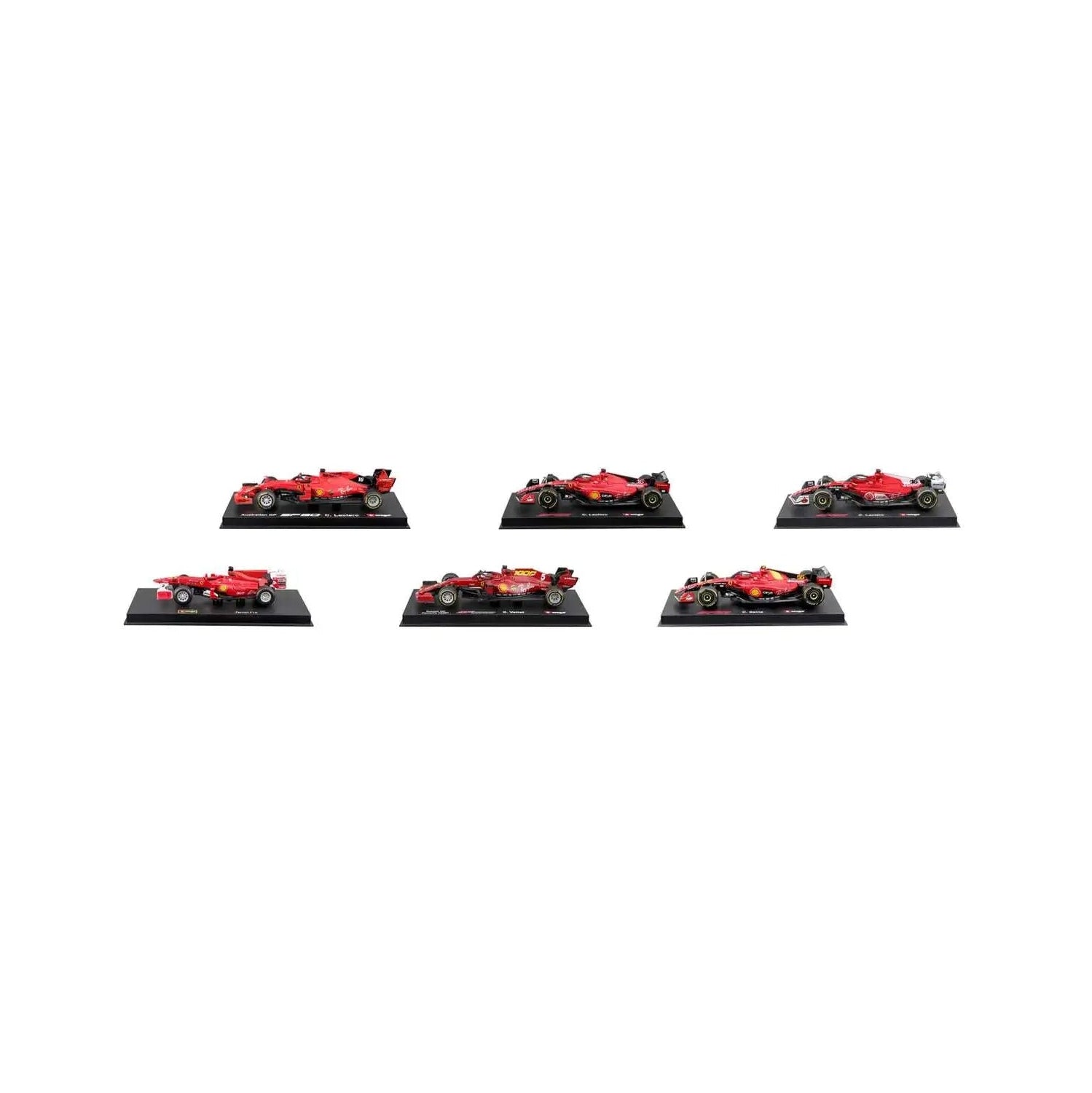 Bburago Ferrari Racing Formula 1 - 6 Cars Exclusive Set - 2023