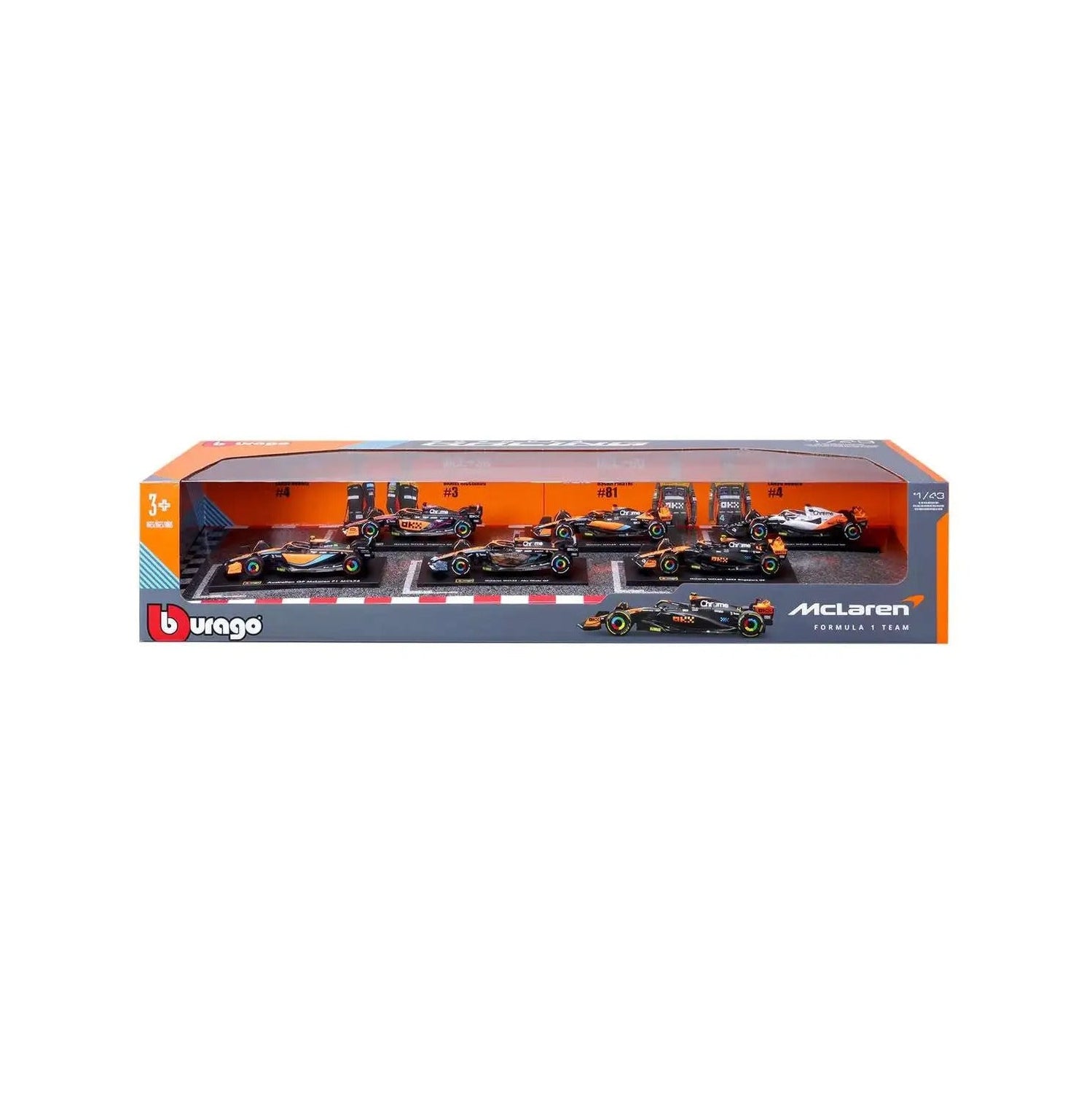 Bburago McLaren Racing Formula 1 - 6 Cars Exclusive Set - 2023