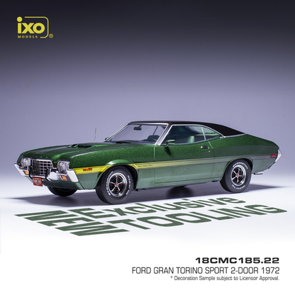 HOT WHEELS MATTEL Matchbox Car 1972 Ford Gran Torino Sport Green Diecast 2010 EUR 8,84 - FR