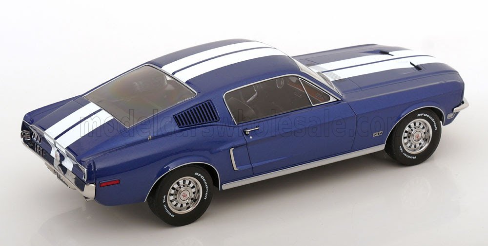 1968 MUSTANG GT FASTBACK COUPE 1968-(Blue-White)