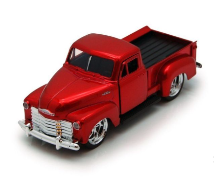 1951 Chevy Pick Up, Metallic Red. (Échelle-Scale 1:24)