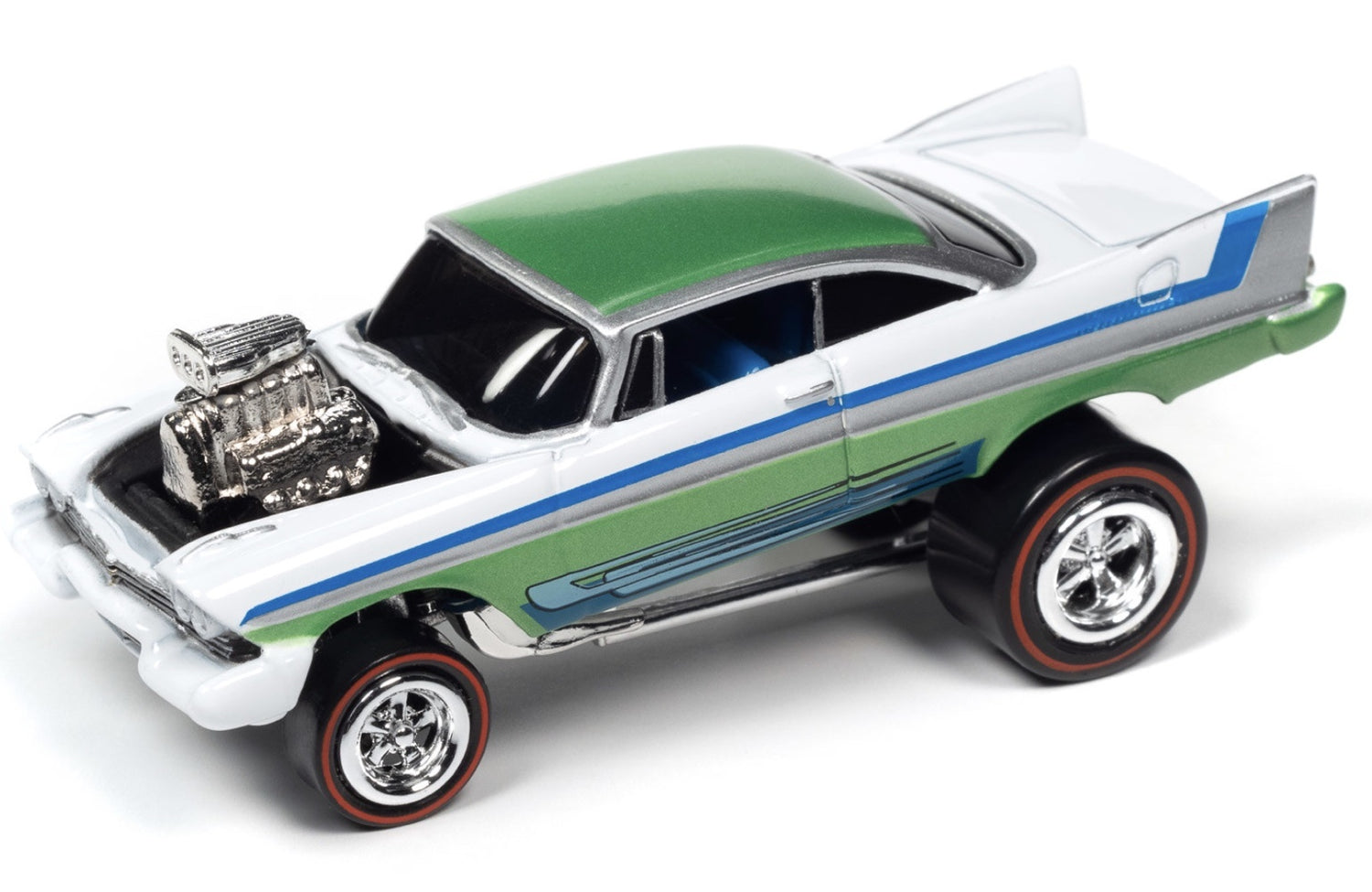 1958 Plymouth Fury Metallic Lime Green avec blanc - Zingers - JLSF024-2B-2