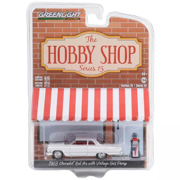 1963 Chevrolet Bel Air with Vintage Gas Pump, The Hobby Shop Series 15
