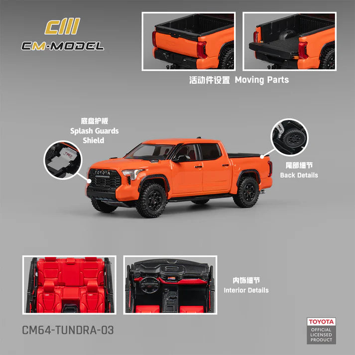(PRE-ORDER 2026) Toyota Tundra TRD orange – CM Model 1:64 CM64-Tundra-03