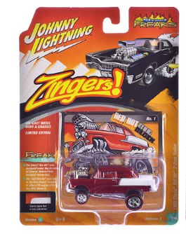 Johnny Lightning-1955 Chevy Bel Air Gasser Zingers-(Candy Apple Red) JLSF031-1