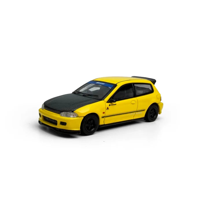 MODELMODEL 1:64 Honda Civic EG6 Spoon Yellow/Blue Paper Box MM64-EG6-001