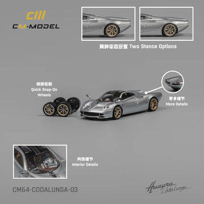 (PRE-ORDER 2025) Pagani Codalunga (Metallic Silver)