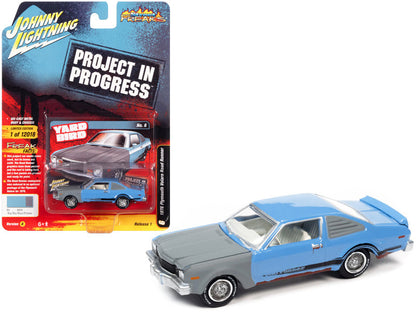 1976 Plymouth Road Runner Big Sky Blue and Primer Gray - Project in Progress - Johnny Lightning 1:64 - JLSF023-1A-6