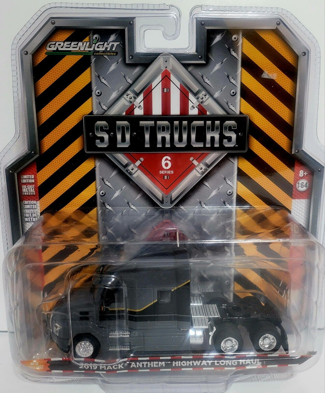 2019 GREENLIGHT SD TRUCK MACK ANTHEM HIGHWAY LONG HAUL METAL 1/64