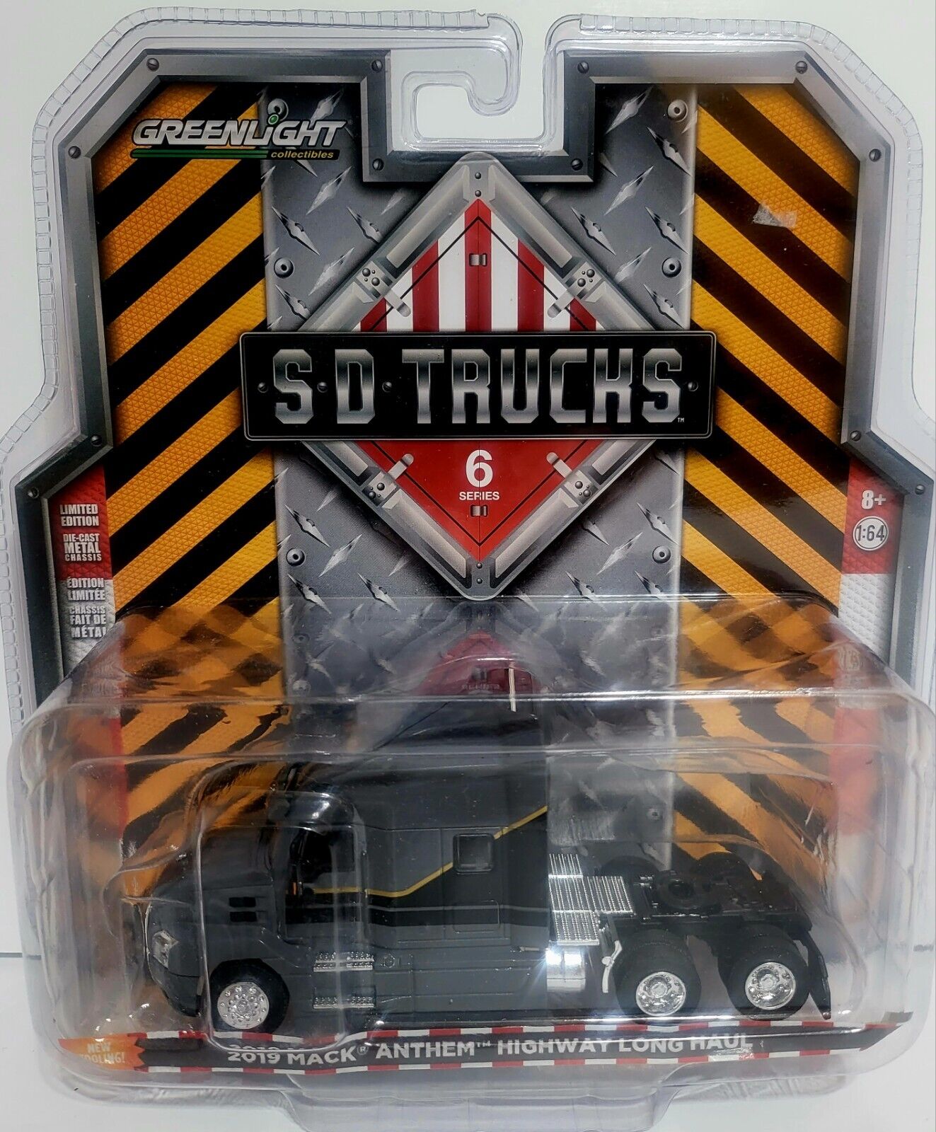 2019 GREENLIGHT SD TRUCK MACK ANTHEM HIGHWAY LONG HAUL METAL 1/64