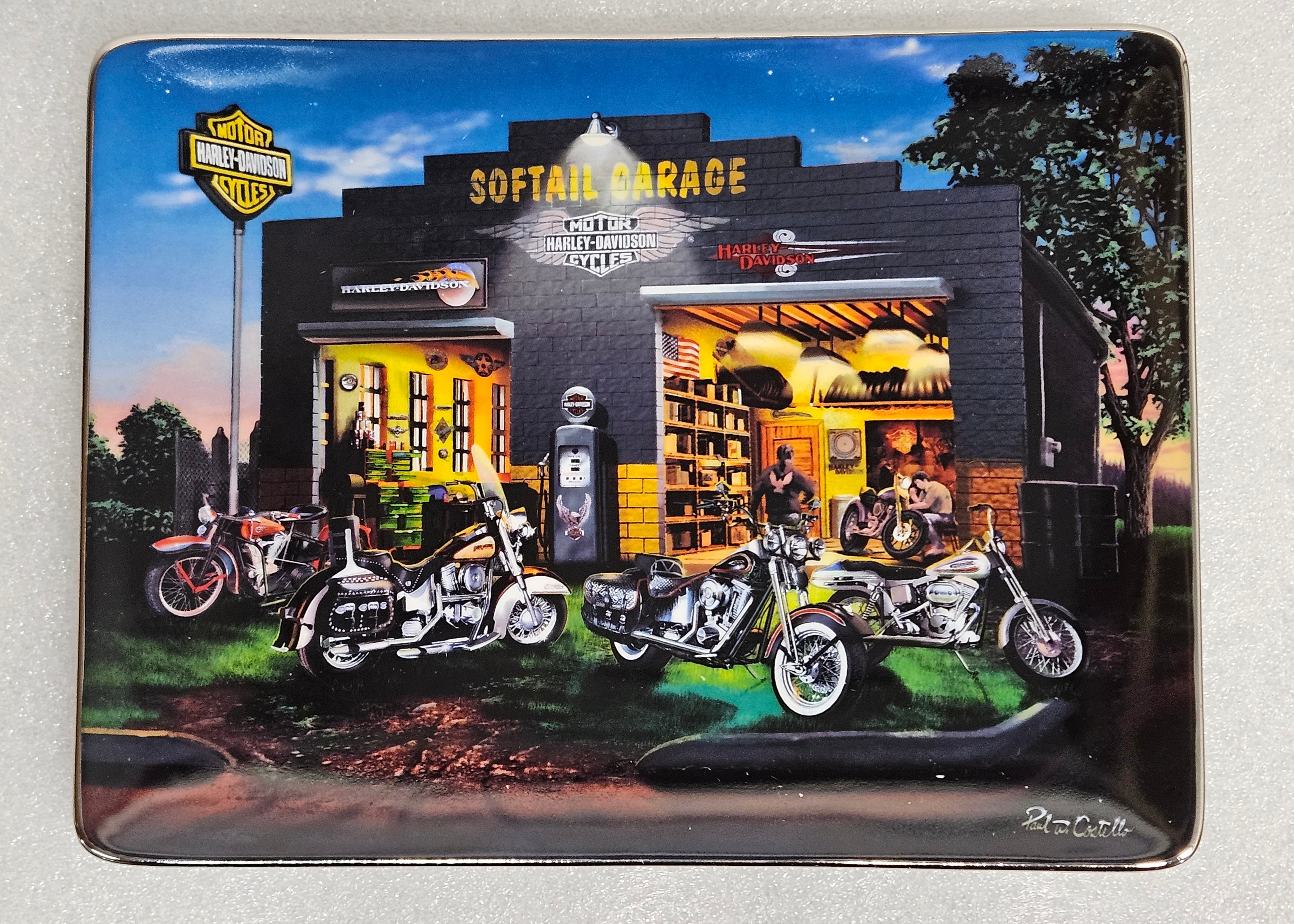 Franklin Mint Harley Davidson Paul Costello Softail Garage Numbered Plate