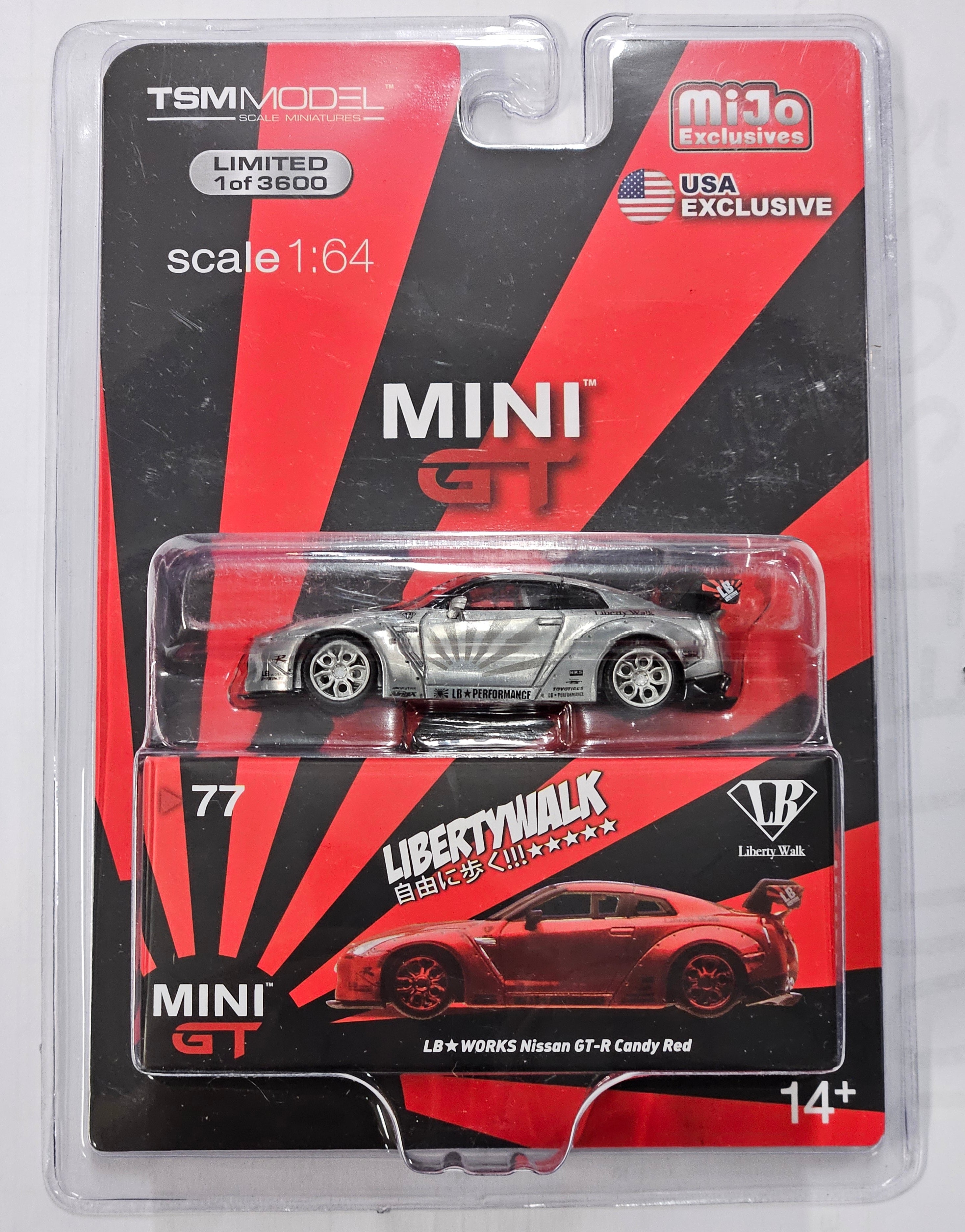ミニカー LBWK NISSAN GT-R R-35 Type2 ver.3 1/64スケール MINI GT「LB☆WORKS Nissan GT-R R35 Type 2 Rear