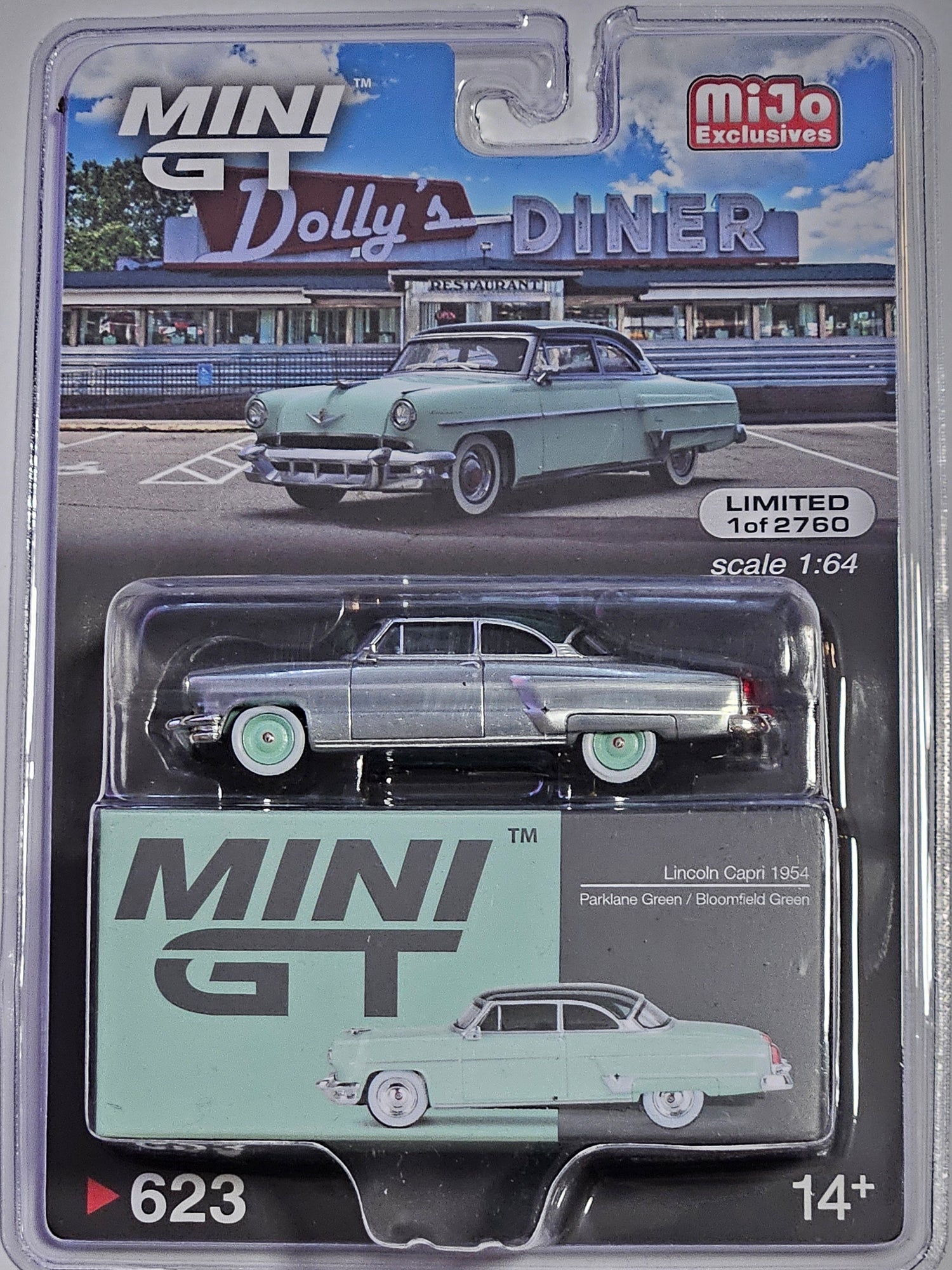 Chase Car- LINCOLN CAPRI 1954 PARKLANE GREEN / BLOOMFIELD GREEN LHD MGT00623-CHASE