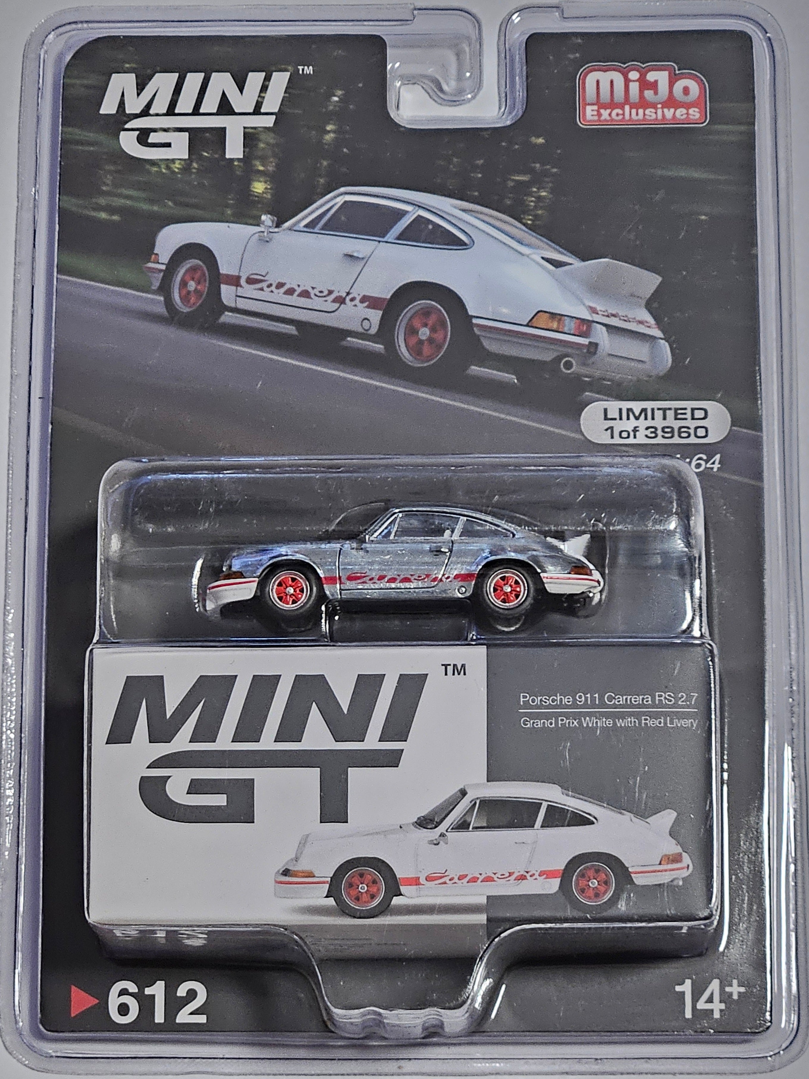 Chase Car-Porsche 911 Carrera RS 2.7 Grand Prix White w/Red Livery MGT00612-CHASE