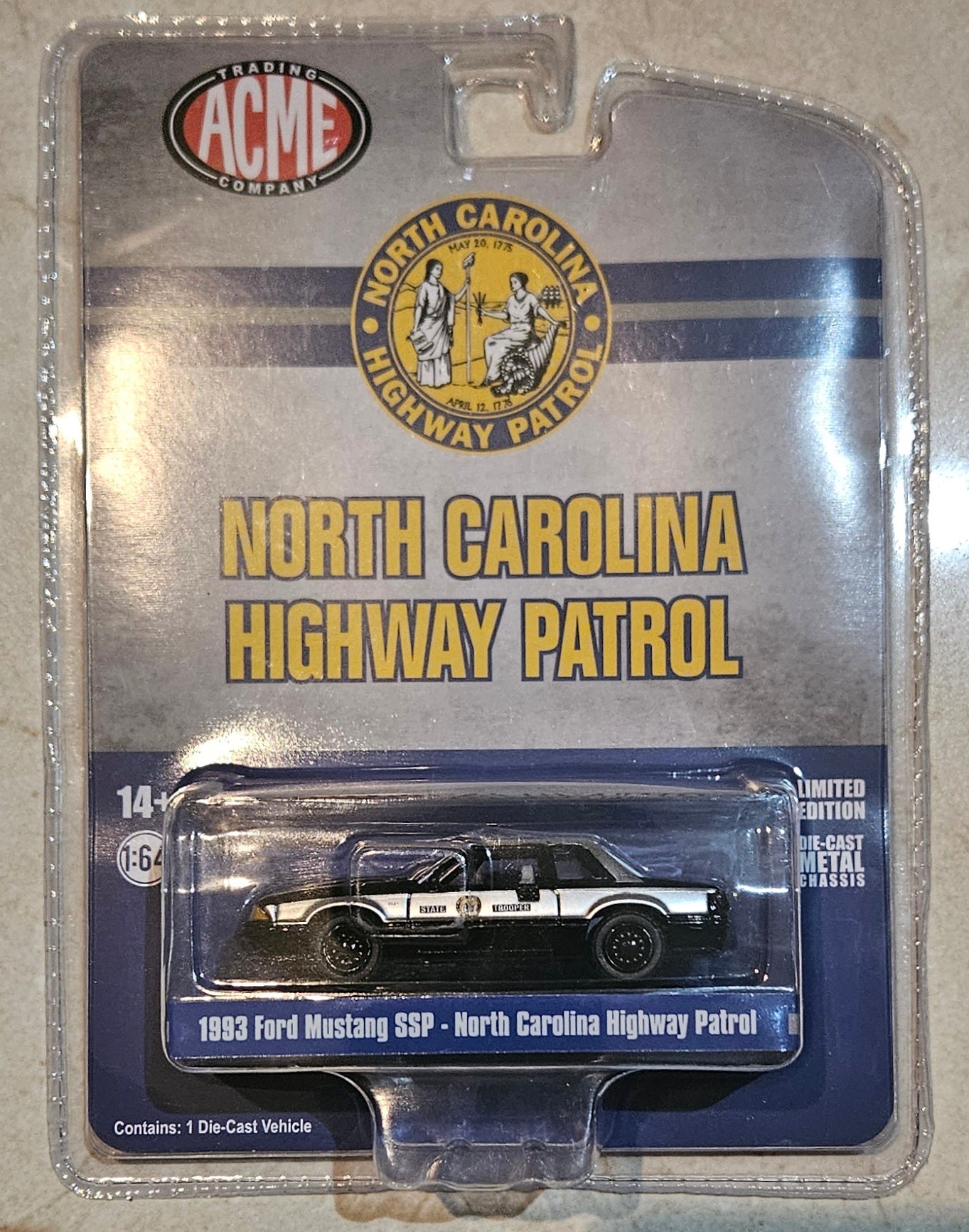 CHASE GREEN MACHINE- FORD MUSTANG SSP 1993 "NORTH CAROLINA HIGHWAY PATROL"