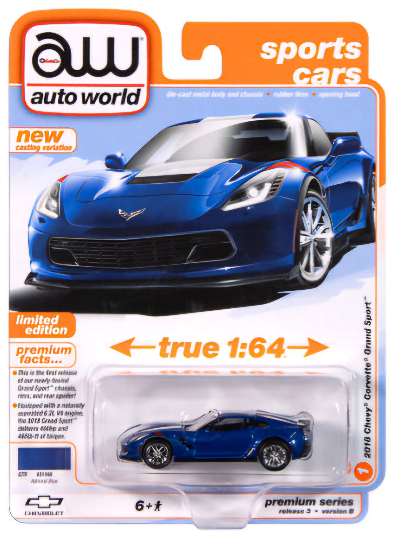 2018 Chevrolet Corvette Grand Sport in Admiral Blue AWSP176/24B