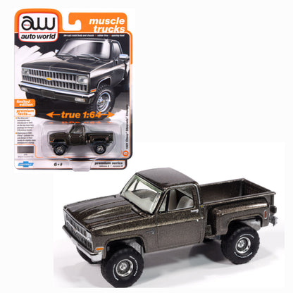 1981 Chevrolet Silverado Stepside 10 4X4 Pickup Truck in Medium Graystone Poly - AWSP179/24B