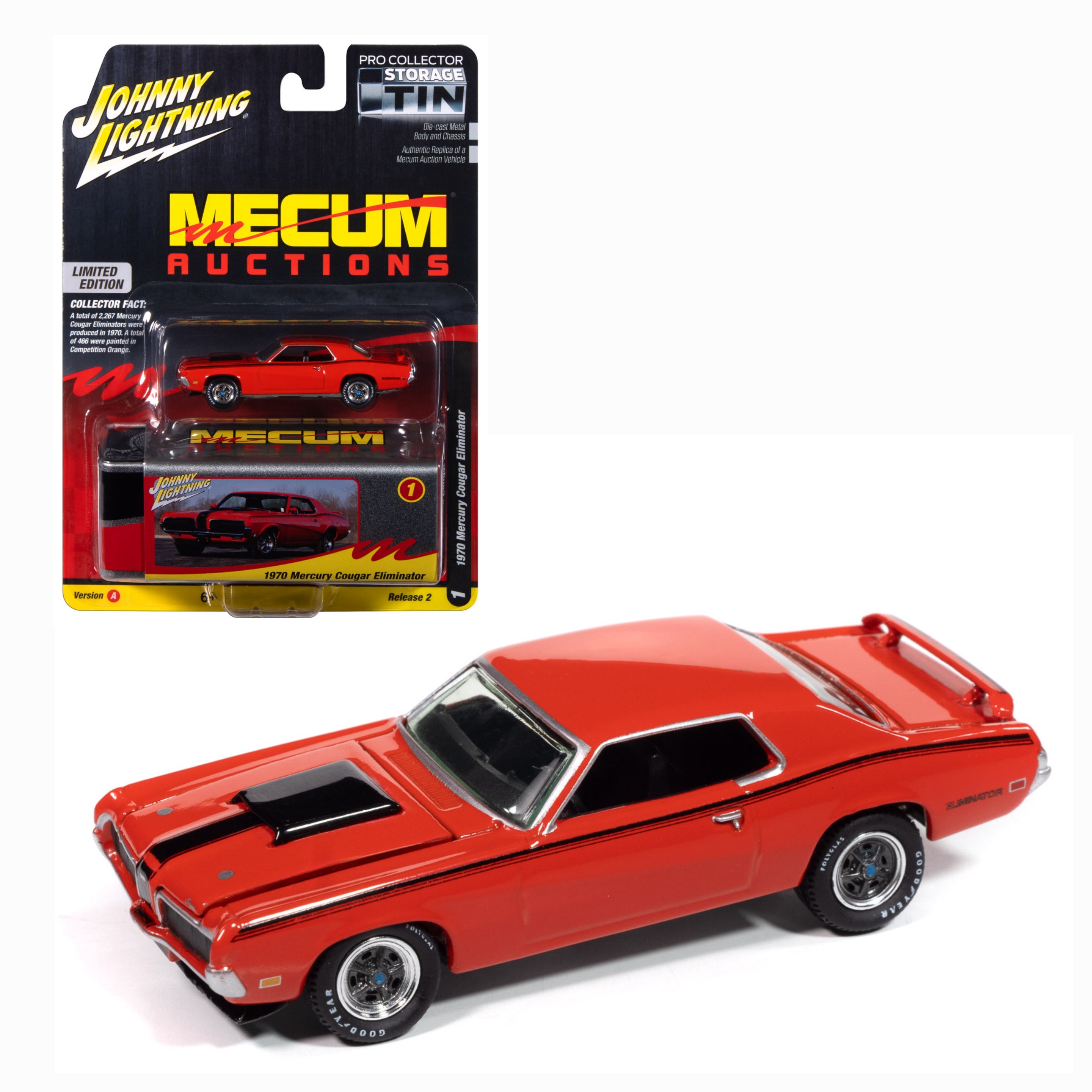 1970 Mercury Cougar Eliminator Mecum Auctions in Competition Orange (1 par client- 1 per customer)