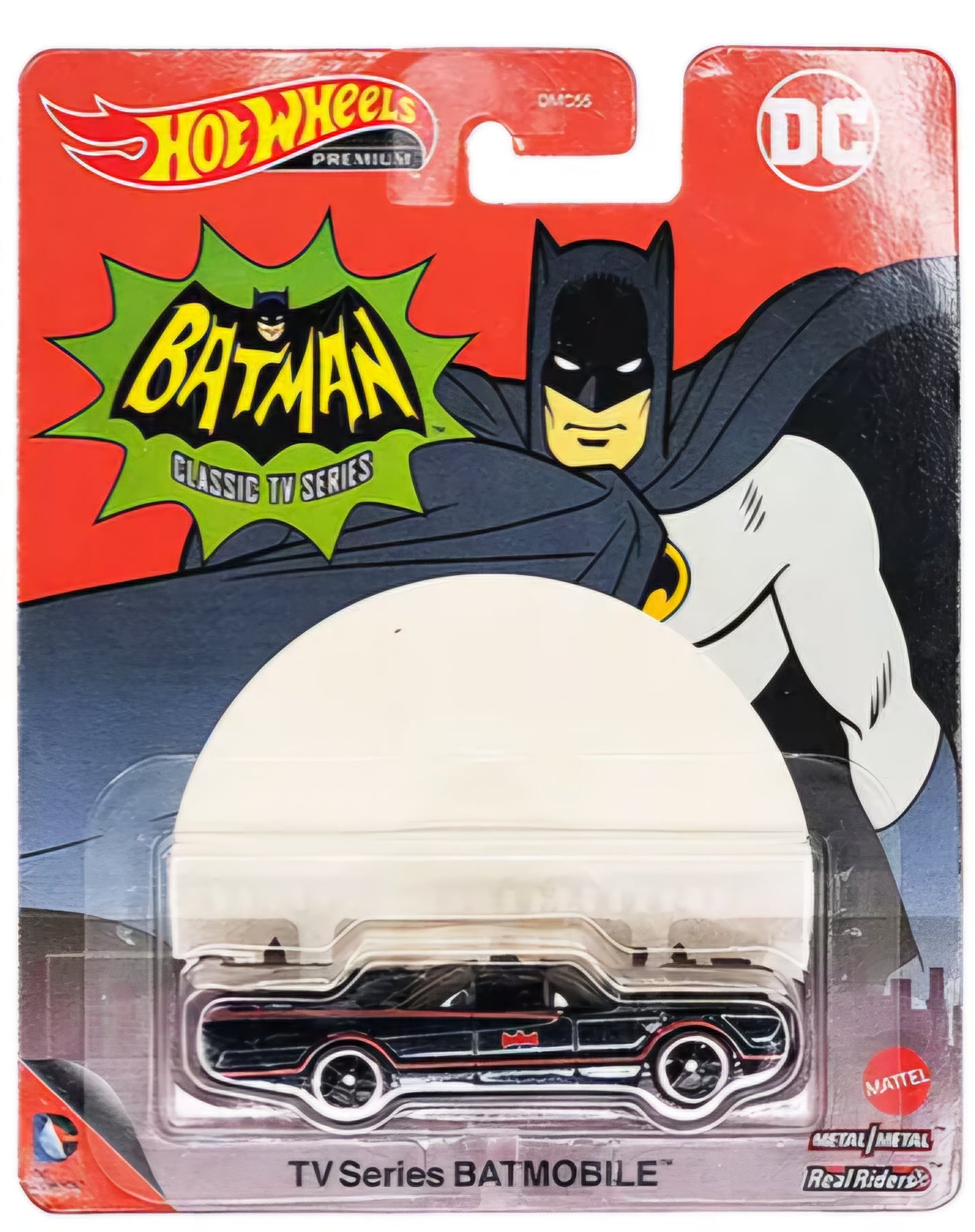 Hot Wheels Premium; 2022 Retro Entertainment G, Classic Batmobile "Batman" TV Series (1966), (HCP10)