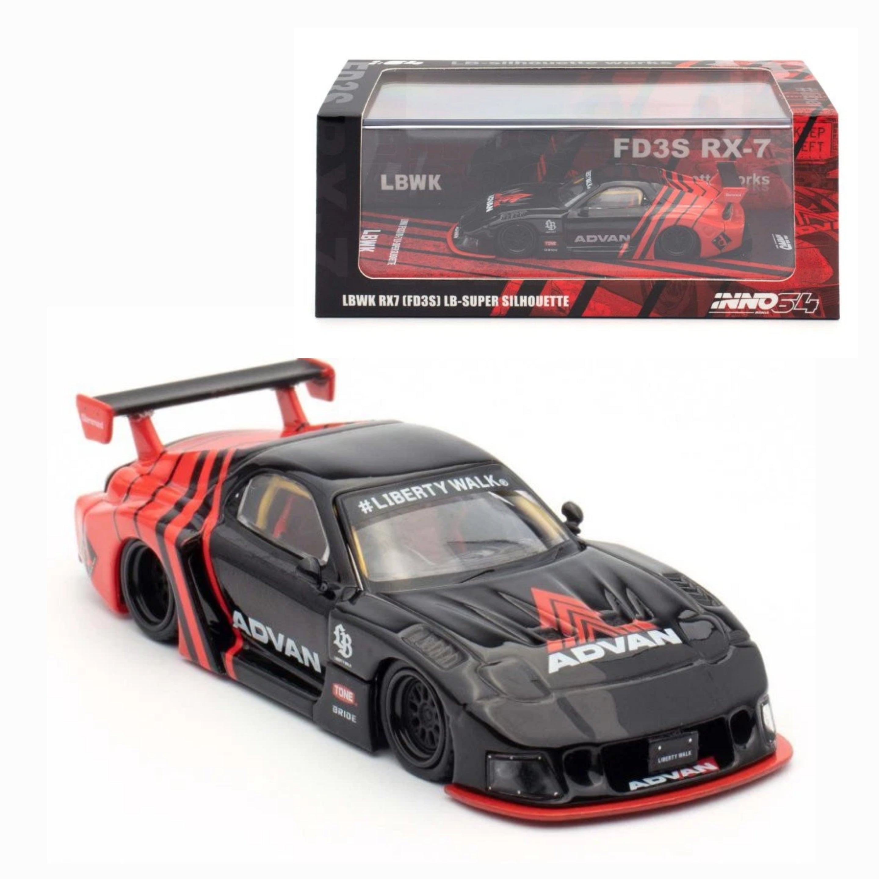 ミニカー Inno64 1/64 LBWK FD3S RX-7 Advan INNO64 1:64 LBWK Mazda RX7 FD3S LB-Super Silhouette ADVAN | eBay