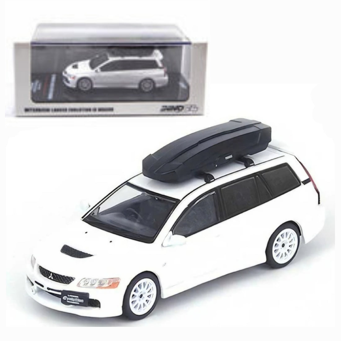 Mitsubishi Lancer Evolution IX Wagon Avec Coffre De Toit (Blanc)