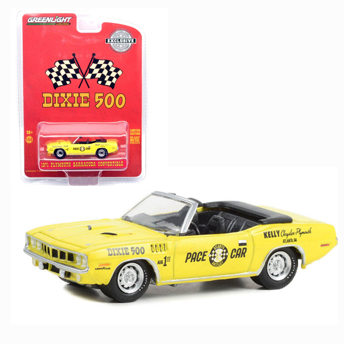 1971 Plymouth Barracuda Convertible-Dixie 500 Pace Car - Kelly Chrysler Plymouth, Atlanta, Georgia