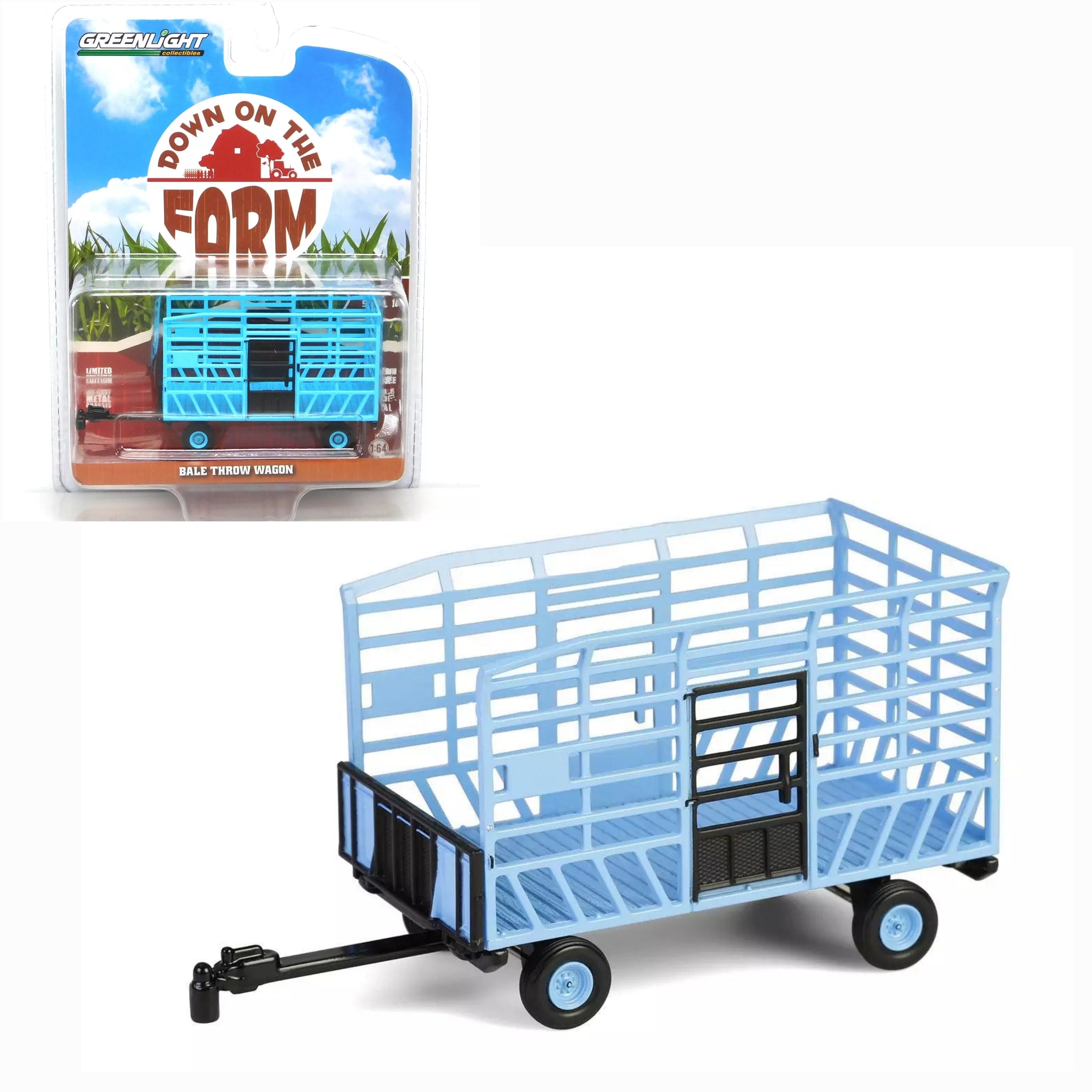Bale Throw Wagon, Light Blue,