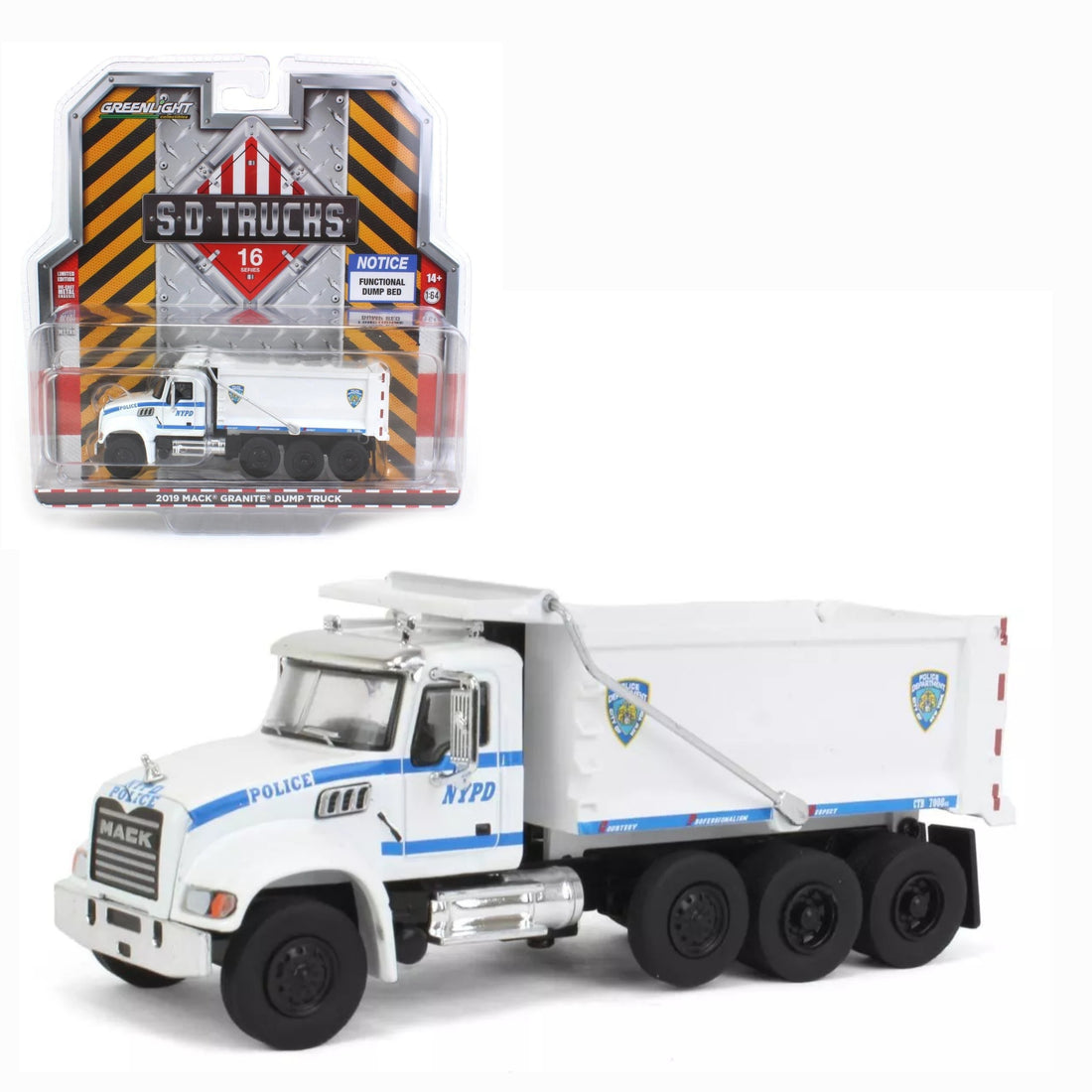 New York City Police Dept (NYPD) - 2019 Mack Granite Dump Truck